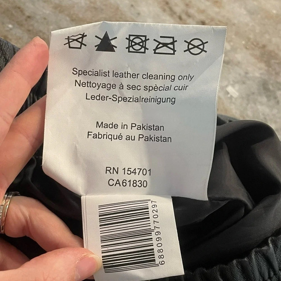 MAURITIUS 100% Lamb Leather DIJA LEATHER SHORTS size 8 - Picture 8 of 11